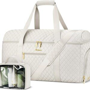 Weekender Bags for Women Wide Open Large Travel Duffle Bag with Shoe Compartment